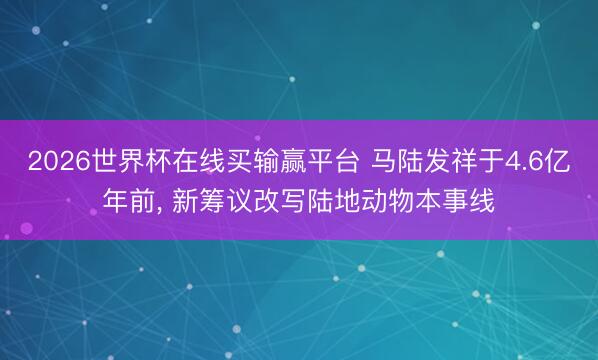 2026世界杯在线买输赢平台 马陆发祥于4.6亿年前, 新筹议改写陆地动物本事线